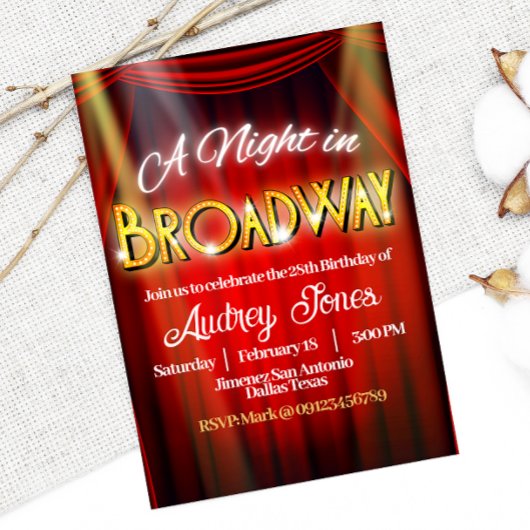 Een nacht in Broadway Kaart