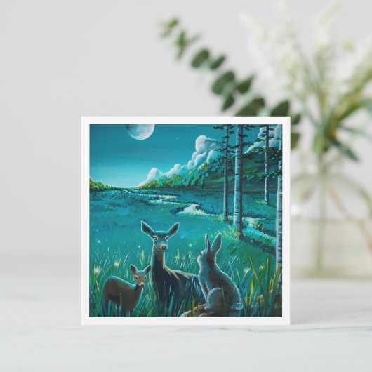 Een nacht in de wei - Mini Print (Staand voorkant)