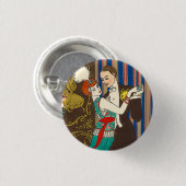 Een nacht in Decadent Paris Art Deco Button (Voorkant /achterkant)