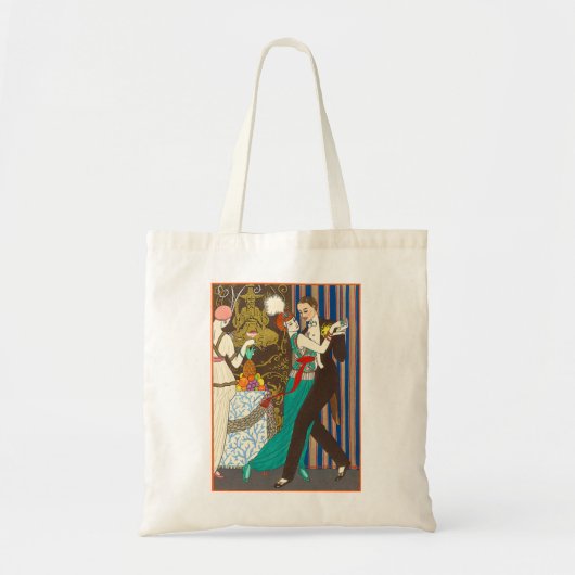 Een nacht in Decadent Paris Art Deco Canvas tas (Voorkant)