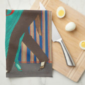 Een nacht in Decadent Paris Art Deco Kitchen Towel Theedoek (Quarter Fold)