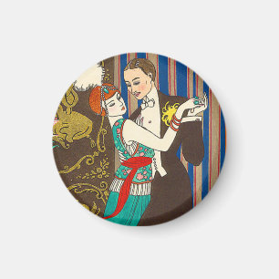 Een nacht in Decadent Paris Art Deco Magnet