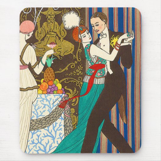 Een nacht in Decadent Paris Art Deco Muismat (Voorkant)