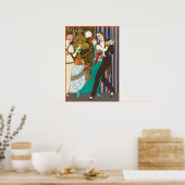 Een nacht in Decadent Paris Art Deco Poster (Keuken)