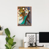 Een nacht in Decadent Paris Art Deco Poster (Thuiskantoor)