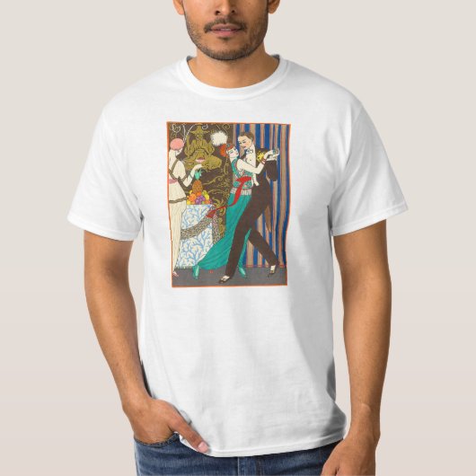 Een nacht in Decadent Paris Art Deco T-shirt (Voorkant)