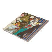 Een nacht in Decadent Paris Art Deco Tile Tegeltje (Zijkant)