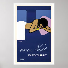 Een Nacht in een Slaapwagen Trein Reizen in Oude S Poster