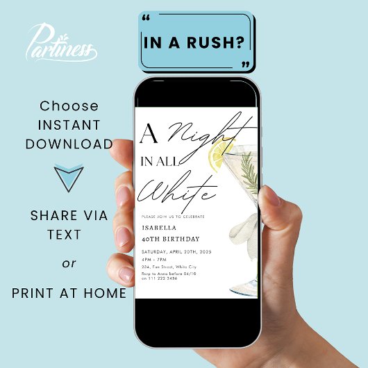 Een nacht in een volledig witte verjaardag kaart