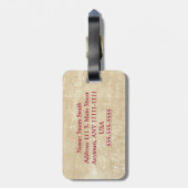 Een nacht in het bagagelabel van Parijs (Achterkant verticaal)