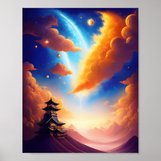 Een nacht in het Poster van de sterren (Voorkant)