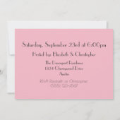 Een nacht in Parijs Dinner Party Kaart (Achterkant)