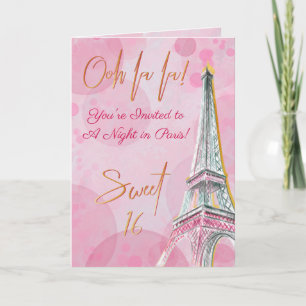 Een nacht in Parijs Roze Gouden Eiffeltoren Sweet