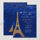 Een nacht in Parijs zweet zestien uitnodiging (Voorkant / Achterkant)