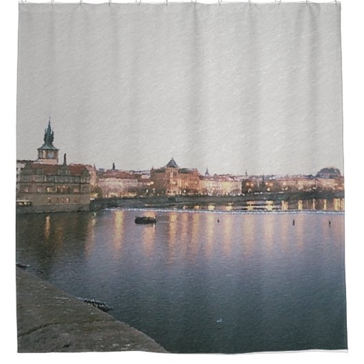 Een nacht in Praag Douchegordijn (Voorkant)
