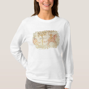 Een nacht met een brandende fakkel t-shirt