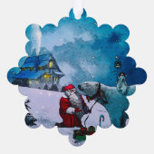 Een nacht met Kerstmis Ornament Kaart (Achterkant)