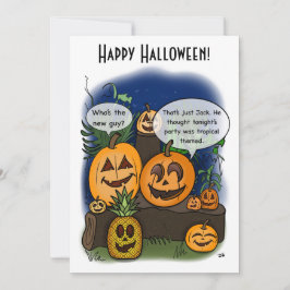 Een nacht om te herinneren vakantie Halloween Flat Feestdagenkaart