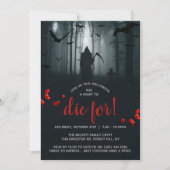 Een nacht om voor te sterven! Halloween Party Kaart (Voorkant)
