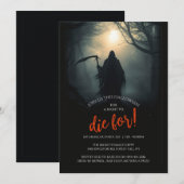 Een nacht om voor te sterven! Halloween Party Kaart (Voorkant / Achterkant)