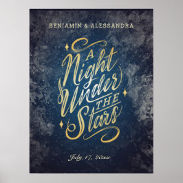 Een Nacht Onder de Sterren Evenementposter Poster