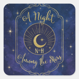Een nacht onder de sterren Hemelhemel bruiloft  Vierkante Sticker
