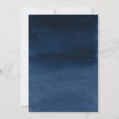 Een nacht onder de sterren Silver Navy Blue Prom Kaart (Achterkant)