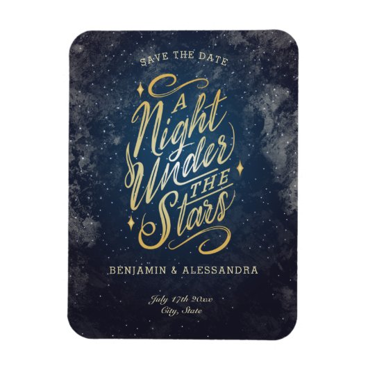 Een nacht onder de sterren sparen de Datum Magnet Magneet (Verticaal)