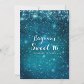 EEN NACHT ONDER STARS Starry Light Blue Sky Kaart (Achterkant)