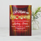 Een nacht op Broadway Kaart (Staand voorkant)