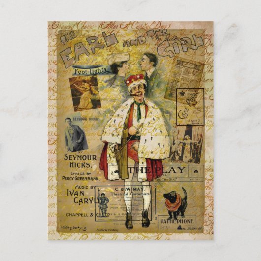 Een nacht op de stad briefkaart (Voorkant)