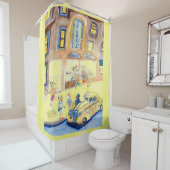 Een nacht op de stad douchegordijn (In situ)