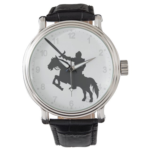 Een nacht op een paard - Kies achtergrondkleur Horloge (Voorkant)