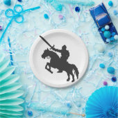Een nacht op een paard - Kies achtergrondkleur Papieren Bordje (Feest)