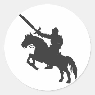 Een nacht op een paard - Kies achtergrondkleur Ronde Sticker