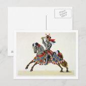 Een nacht op een toernooi, bord uit 'Een geschiede Briefkaart (Voorkant / Achterkant)