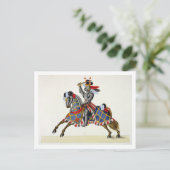 Een nacht op een toernooi, bord uit 'Een geschiede Briefkaart (Staand voorkant)