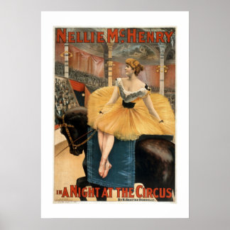 Een nacht op het Poster van het theater van Circu