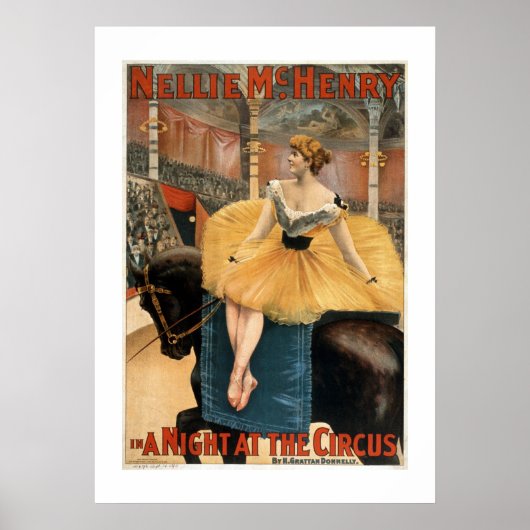 Een nacht op het Poster van het  theater van Circu (Voorkant)