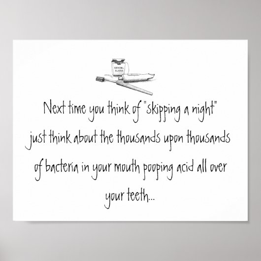 Een nacht penselen van tandheelkundig Poster overs (Voorkant)