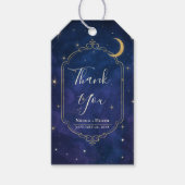 Een nacht tussen de sterren hemelse hemel bruiloft cadeaulabel (Voorkant)