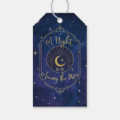 Een nacht tussen de sterren hemelse hemel bruiloft cadeaulabel (Achterkant)