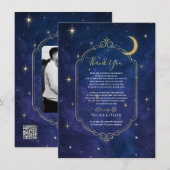 Een nacht tussen de sterren hemelse hemel bruiloft kaart (Voorkant / Achterkant)