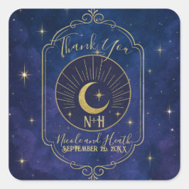 Een Nacht Tussen De Sterren Hemelse Luchten Bruilo Vierkante Sticker
