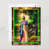 Een nacht van Afrikaans ritme Briefkaart (Voorkant / Achterkant)