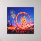 Een nacht van feestelijk licht ontwerp canvas afdruk (Voorkant)