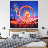 Een nacht van feestelijk licht ontwerp canvas afdruk (Insitu (Slaapkamer))