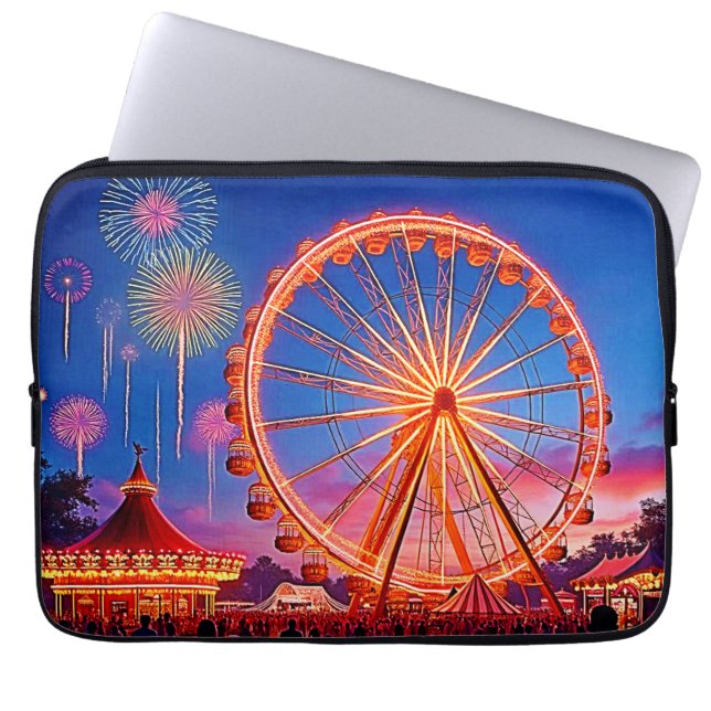 Een nacht van feestelijk licht ontwerp laptop sleeve (Voorkant)