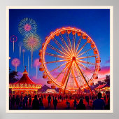 Een nacht van feestelijk licht ontwerp poster (Voorkant)