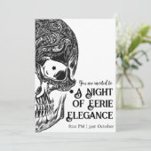 Een nacht van griezelige elegantie en luxe Hallowe Kaart (Staand voorkant)
